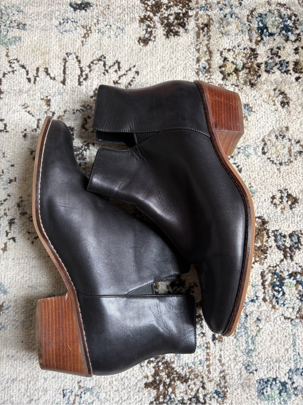 Cole Haan Black Leather Ankle Boots